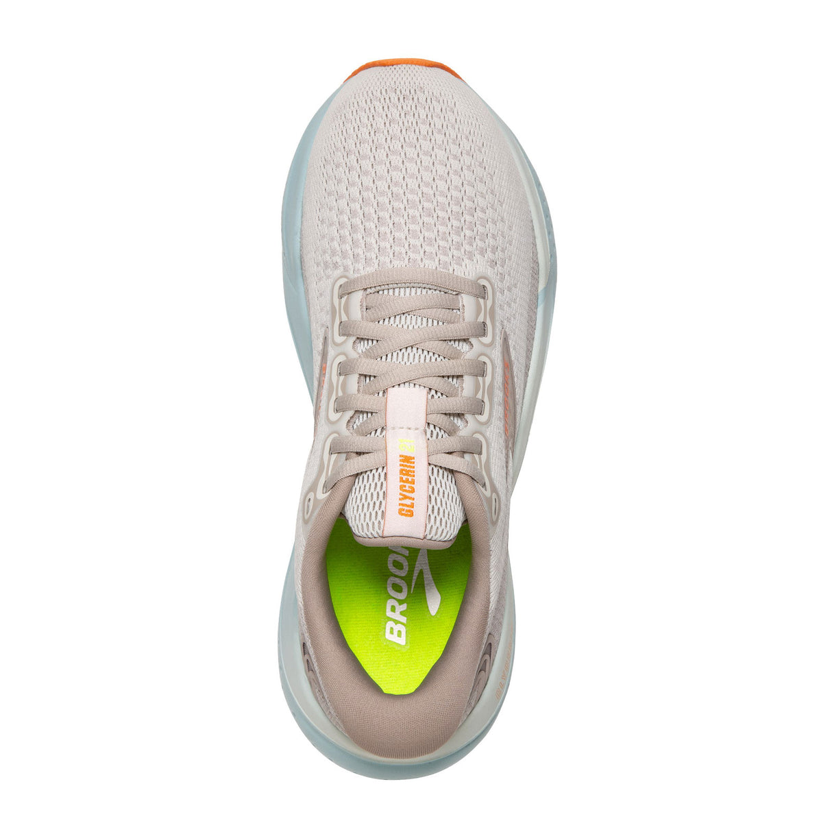 Brooks Glycerin 21 Running Shoe (Women) - Coconut/Aqua/Autumn Sunset Athletic - Running - Cushion - The Heel Shoe Fitters