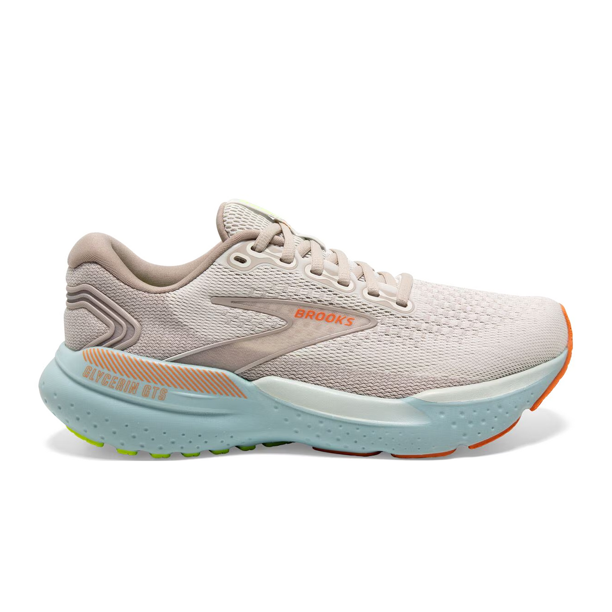 Brooks Glycerin GTS 21 Running Shoe (Women) - Coconut/Aqua/Autumn Sunset Athletic - Running - The Heel Shoe Fitters