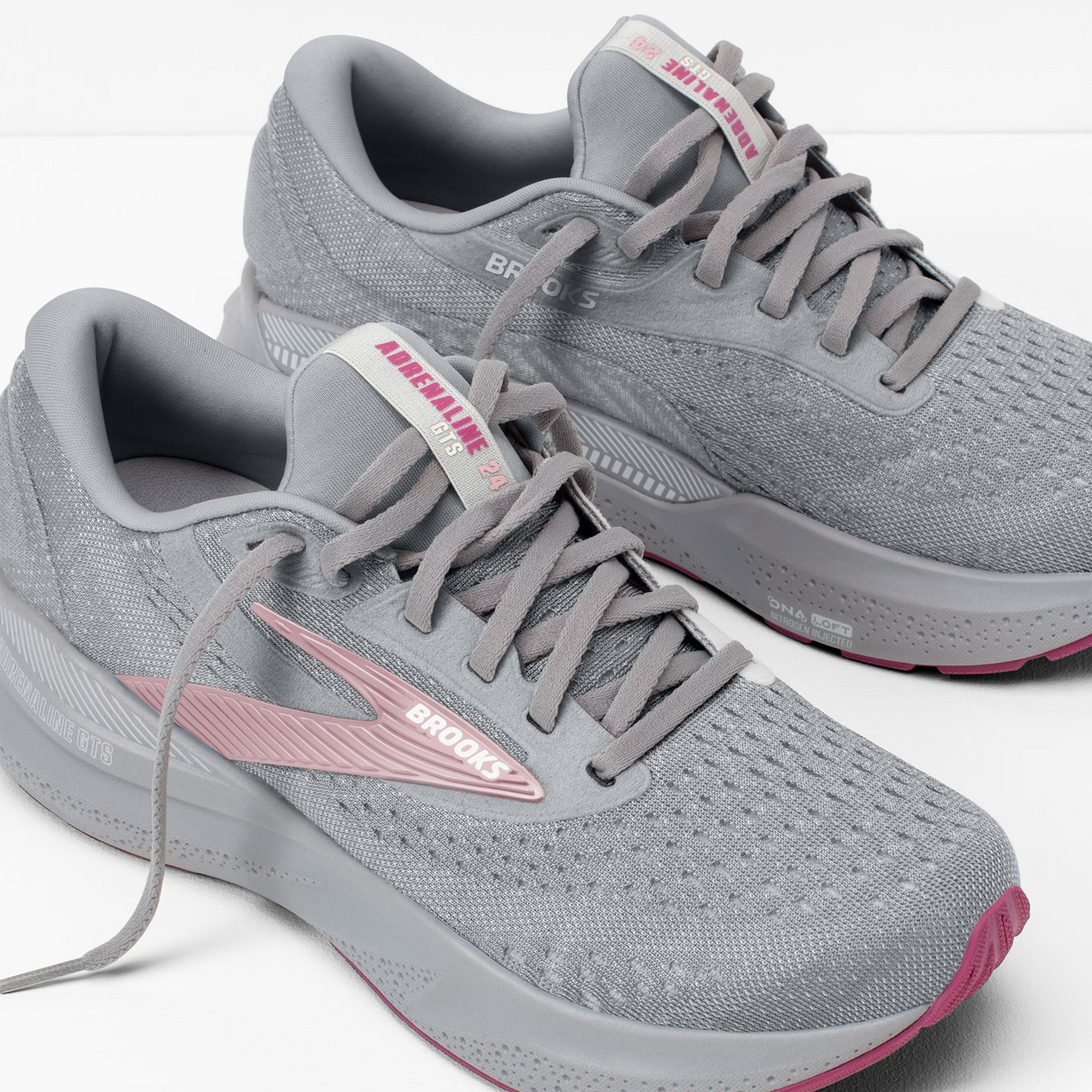 Brooks Adrenaline GTS 24 Running Shoe (Women) - Alloy/White/Zephyr Athletic - Running - Stability - The Heel Shoe Fitters