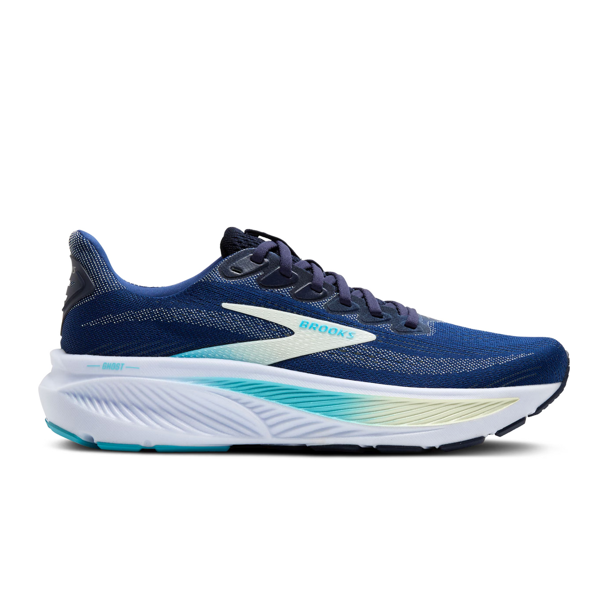 Brooks Ghost 17 Running Shoe (Women) - Navy/Green/Turquoise