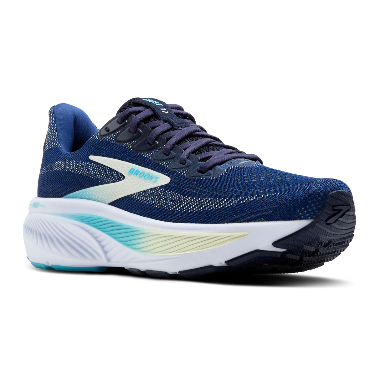 Brooks Ghost 17 Running Shoe (Women) - Navy/Green/Turquoise