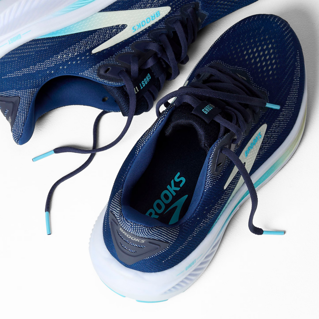 Brooks Ghost 17 Running Shoe (Women) - Navy/Green/Turquoise