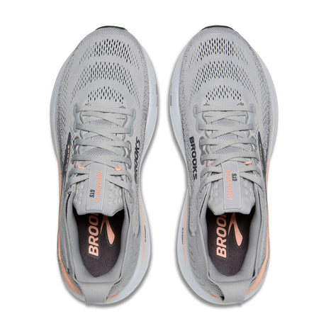 Brooks Adrenaline GTS 25 Running Shoe (Women) - Grey/Blackened Pearl/Coral Athletic - Running - Stability - The Heel Shoe Fitters