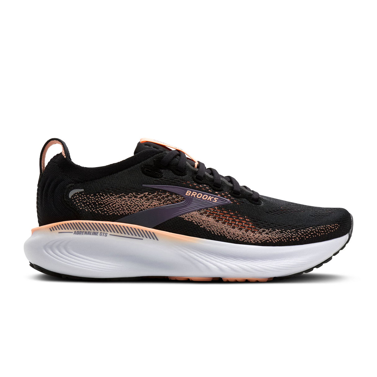 Brooks Adrenaline GTS 25 Running Shoe (Women) - Black/Peach/Mulled Grape