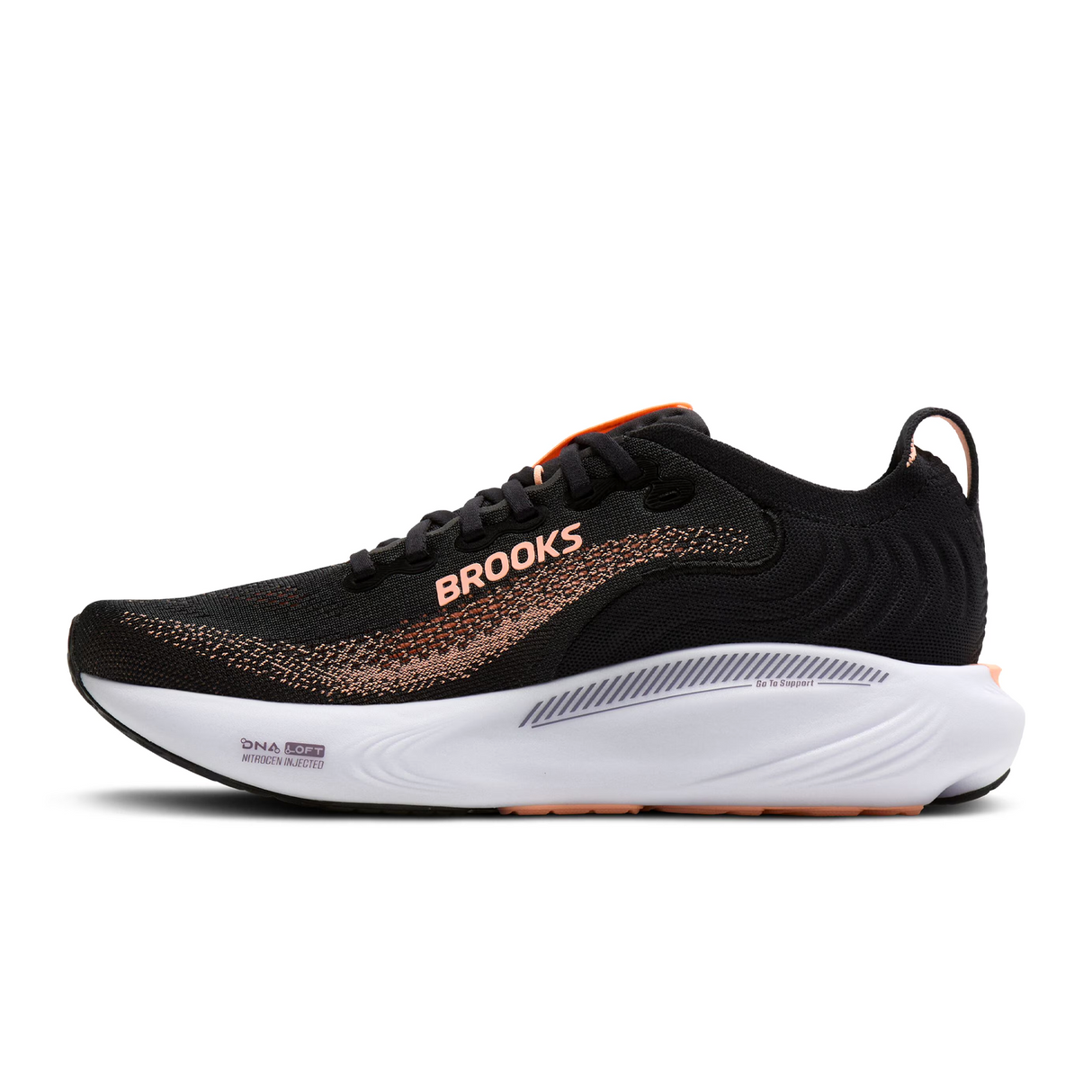 Brooks Adrenaline GTS 25 Running Shoe (Women) - Black/Peach/Mulled Grape