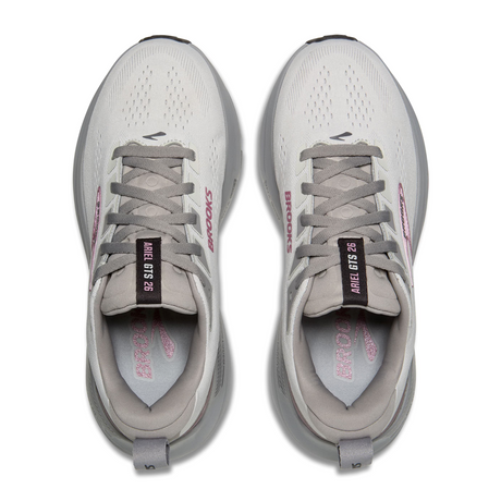 Brooks Ariel GTS 26 Running Shoe (Women) - Oyster Mushroom/Alloy/Pink Athletic - Running - Motion Control - The Heel Shoe Fitters
