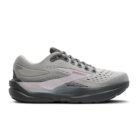 Brooks Ghost Max 3 Running Shoe (Women) - Harbor Mist/Poppy Seed/ Pink Athletic - Running - Cushion - The Heel Shoe Fitters