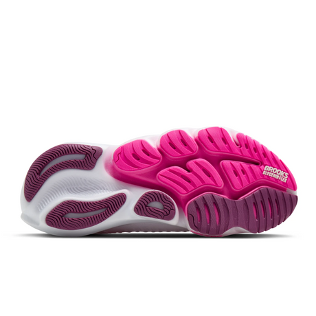 Brooks Glycerin Flex Running Shoe (Women) - White/Cyber Pink/Argyle Athletic - Running - Cushion - The Heel Shoe Fitters