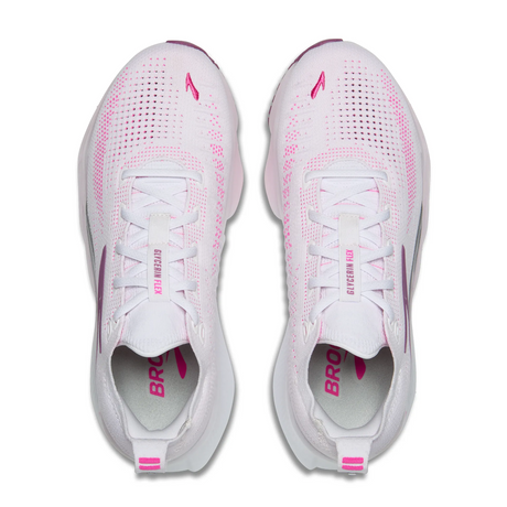 Brooks Glycerin Flex Running Shoe (Women) - White/Cyber Pink/Argyle Athletic - Running - Cushion - The Heel Shoe Fitters