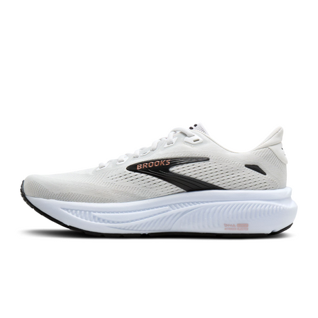 Brooks Ghost 18 Running Shoe (Women) - White/Black/Rose Gold Athletic - Running - Neutral - The Heel Shoe Fitters