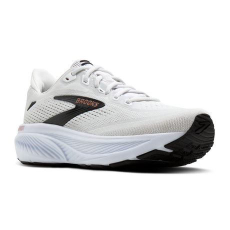 Brooks Ghost 18 Running Shoe (Women) - White/Black/Rose Gold Athletic - Running - Neutral - The Heel Shoe Fitters