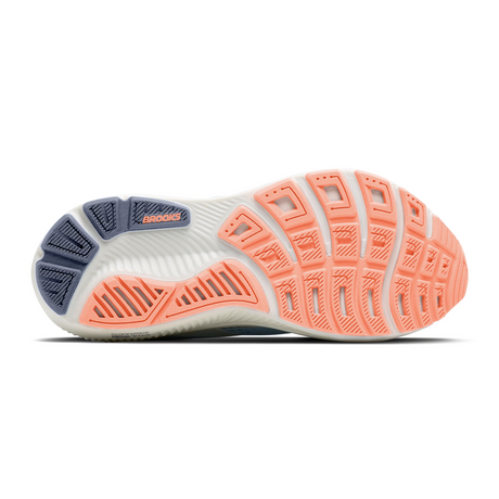 Brooks Ghost 18 Running Shoe (Women) - Star White/Cyber Peach/Grey Athletic - Running - Neutral - The Heel Shoe Fitters