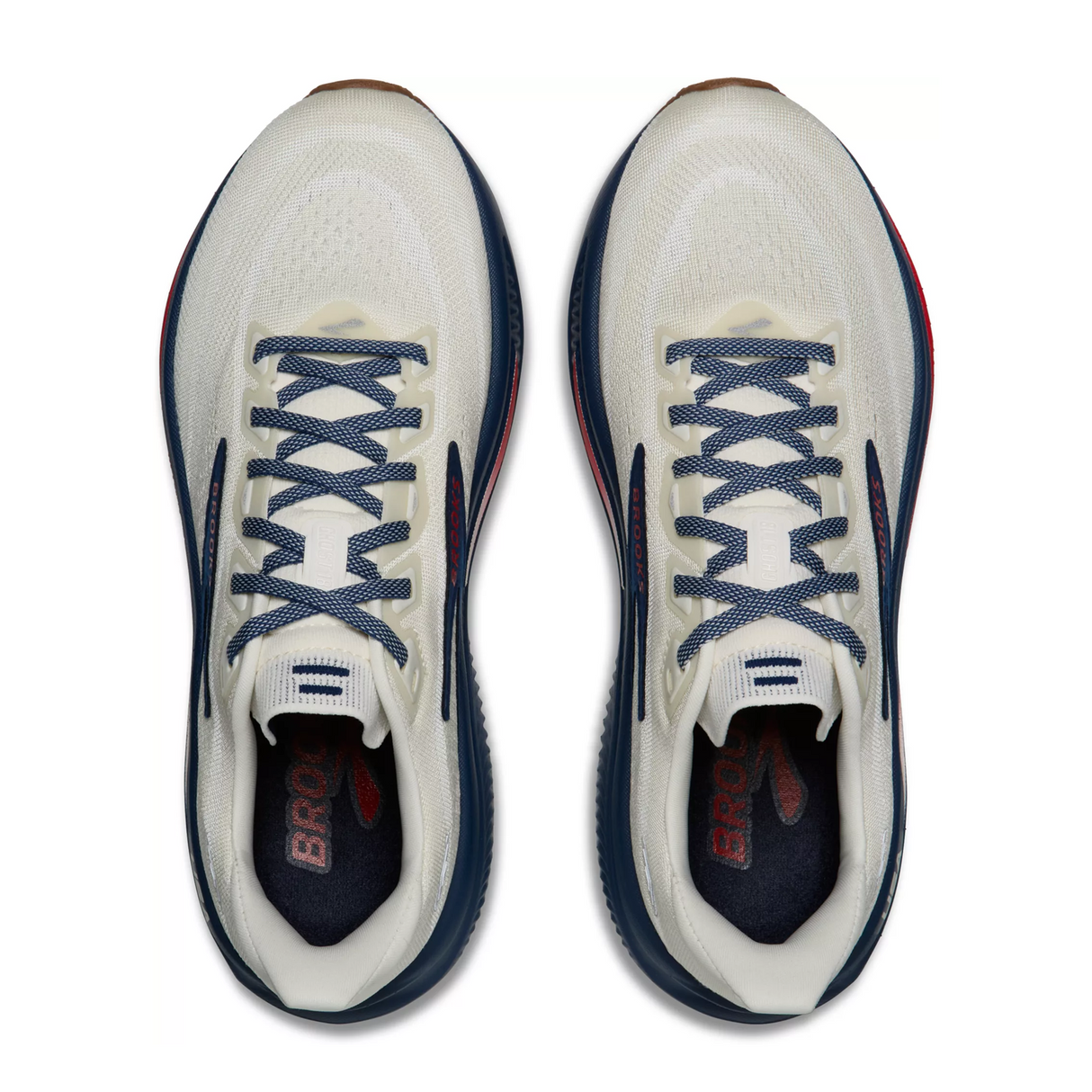 Brooks Ghost 18 Running Shoe (Women) - Coconut/Red/Blue Athletic - Running - Neutral - The Heel Shoe Fitters