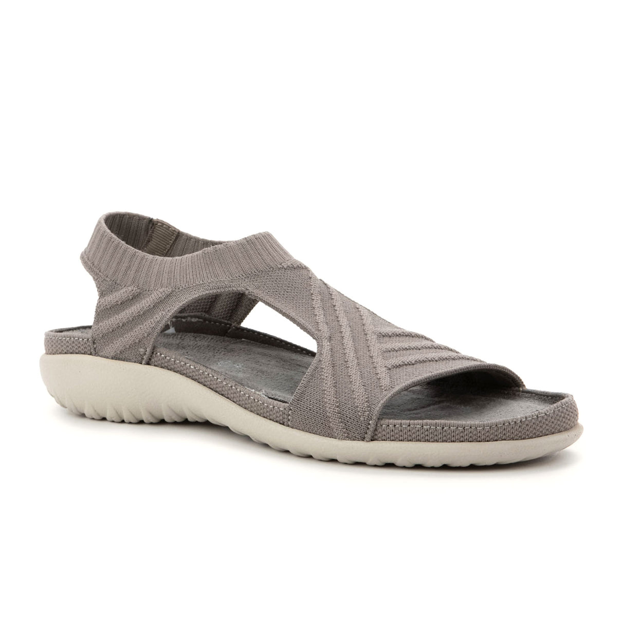 Naot Kawhia Backstrap Sandal (Women) - Taupe Knit Dress-Casual - Slip On - The Heel Shoe Fitters
