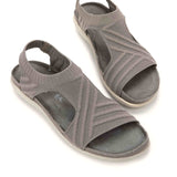 Naot Kawhia Backstrap Sandal (Women) - Taupe Knit Dress-Casual - Slip On - The Heel Shoe Fitters