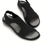 Naot Kawhia Backstrap Sandal (Women) - Black Knit Dress-Casual - Slip On - The Heel Shoe Fitters