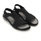 Naot Kawhia Backstrap Sandal (Women) - Black Knit Dress-Casual - Slip On - The Heel Shoe Fitters