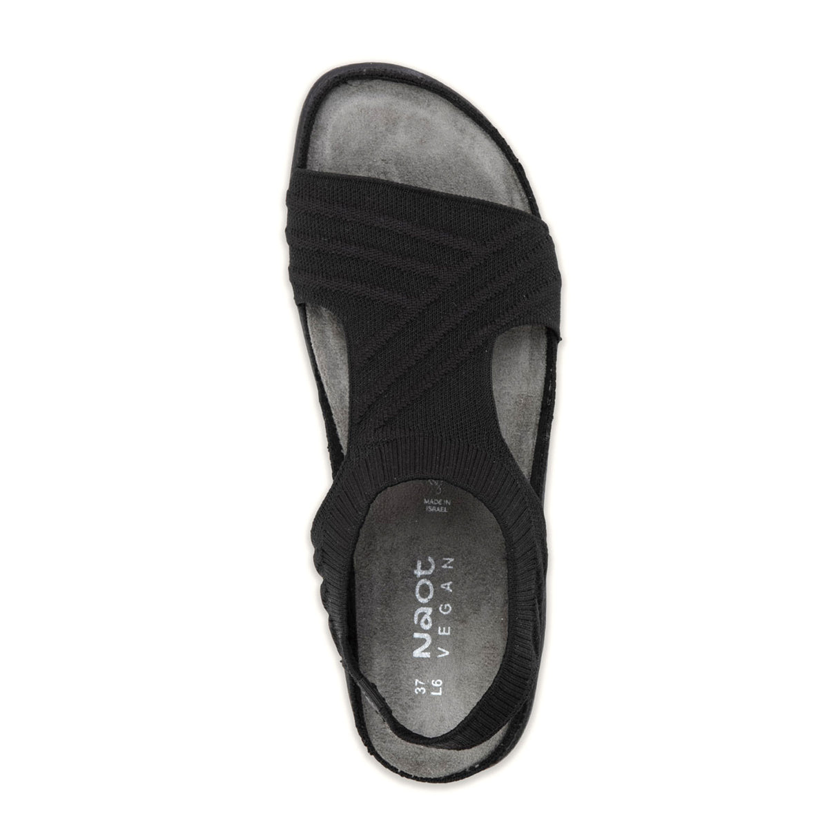 Naot Kawhia Backstrap Sandal (Women) - Black Knit Dress-Casual - Slip On - The Heel Shoe Fitters