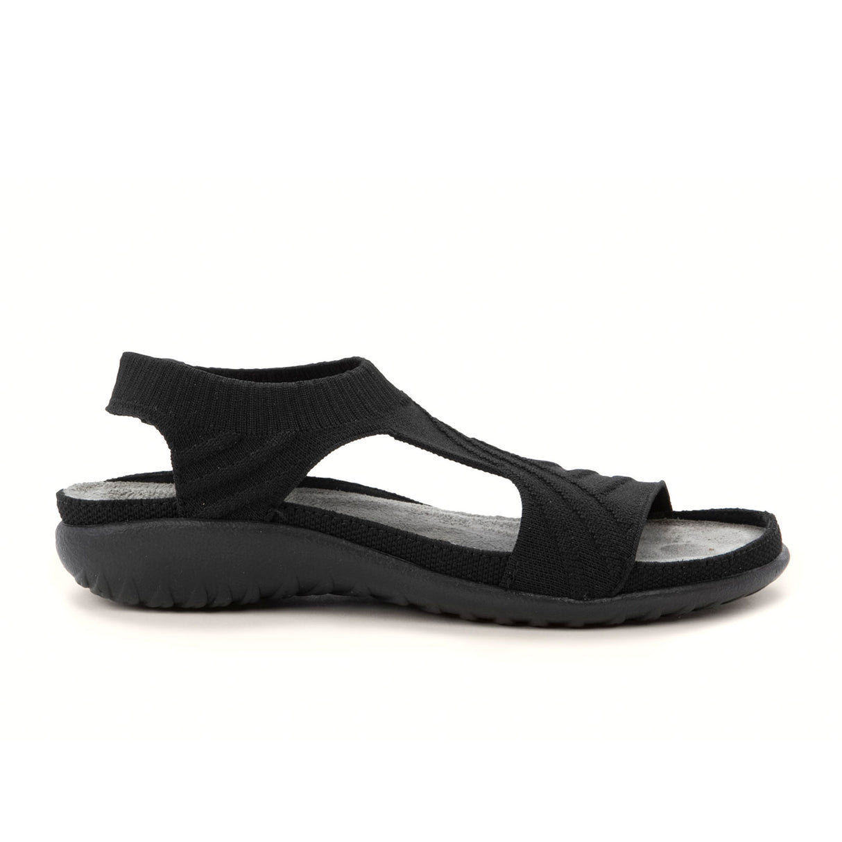 Naot Kawhia Backstrap Sandal (Women) - Black Knit Dress-Casual - Slip On - The Heel Shoe Fitters