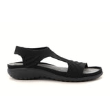Naot Kawhia Backstrap Sandal (Women) - Black Knit Dress-Casual - Slip On - The Heel Shoe Fitters