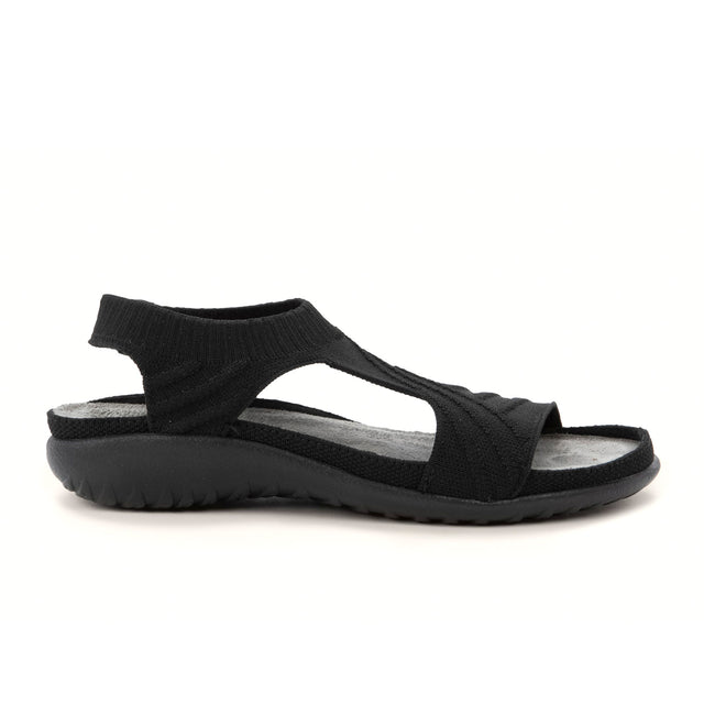 Naot Kawhia Backstrap Sandal (Women) - Black Knit Dress-Casual - Slip On - The Heel Shoe Fitters