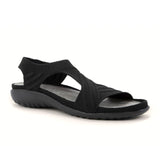 Naot Kawhia Backstrap Sandal (Women) - Black Knit Dress-Casual - Slip On - The Heel Shoe Fitters