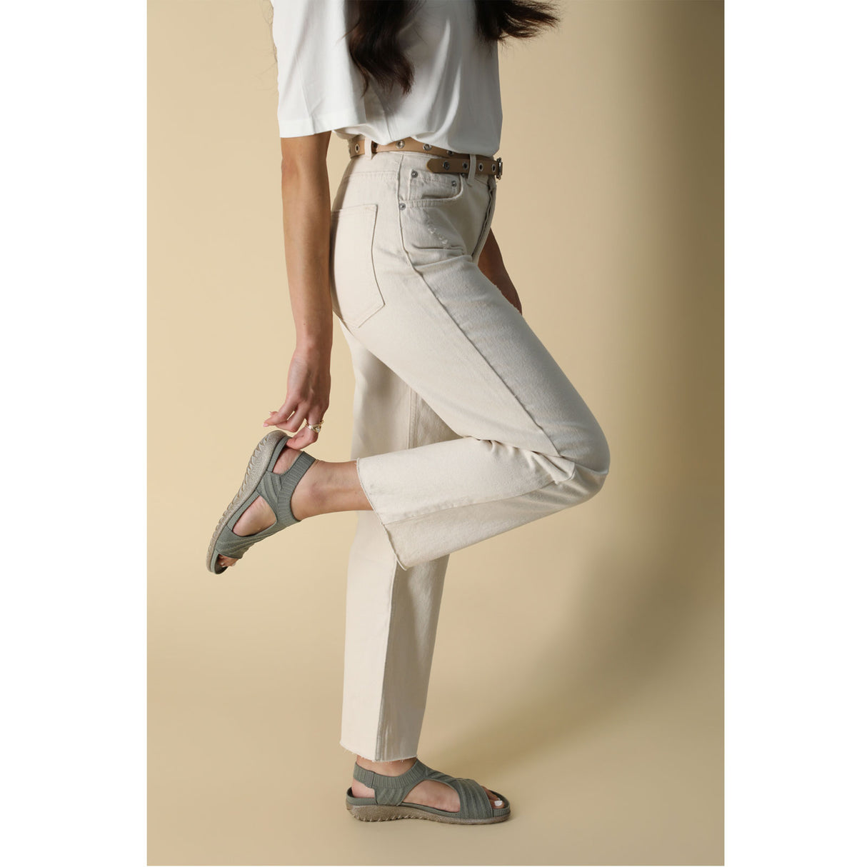 Naot Kawhia Backstrap Sandal (Women) - Sage Knit Dress-Casual - Slip On - The Heel Shoe Fitters