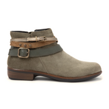 Naot Sumatra Ankle Boot (Women) - Hunter Green Suede/Pewter Straps Boots - Casual - Low - The Heel Shoe Fitters