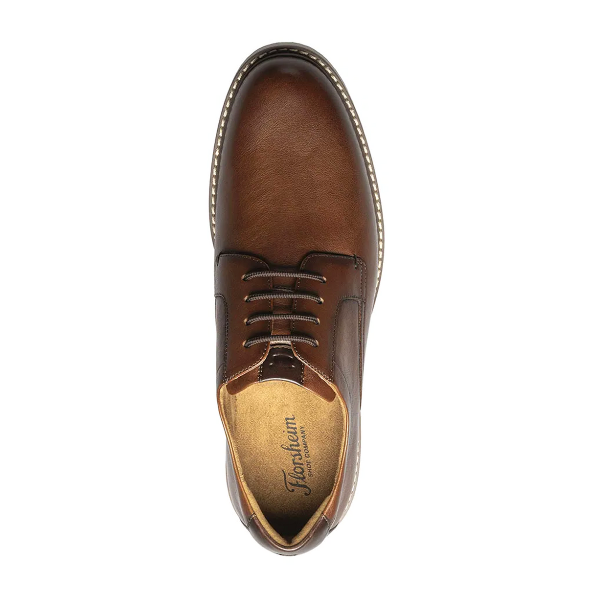 Florsheim Norwalk Plain Toe Oxford (Men) - Cognac Milled Dress-Casual - Oxford - The Heel Shoe Fitters