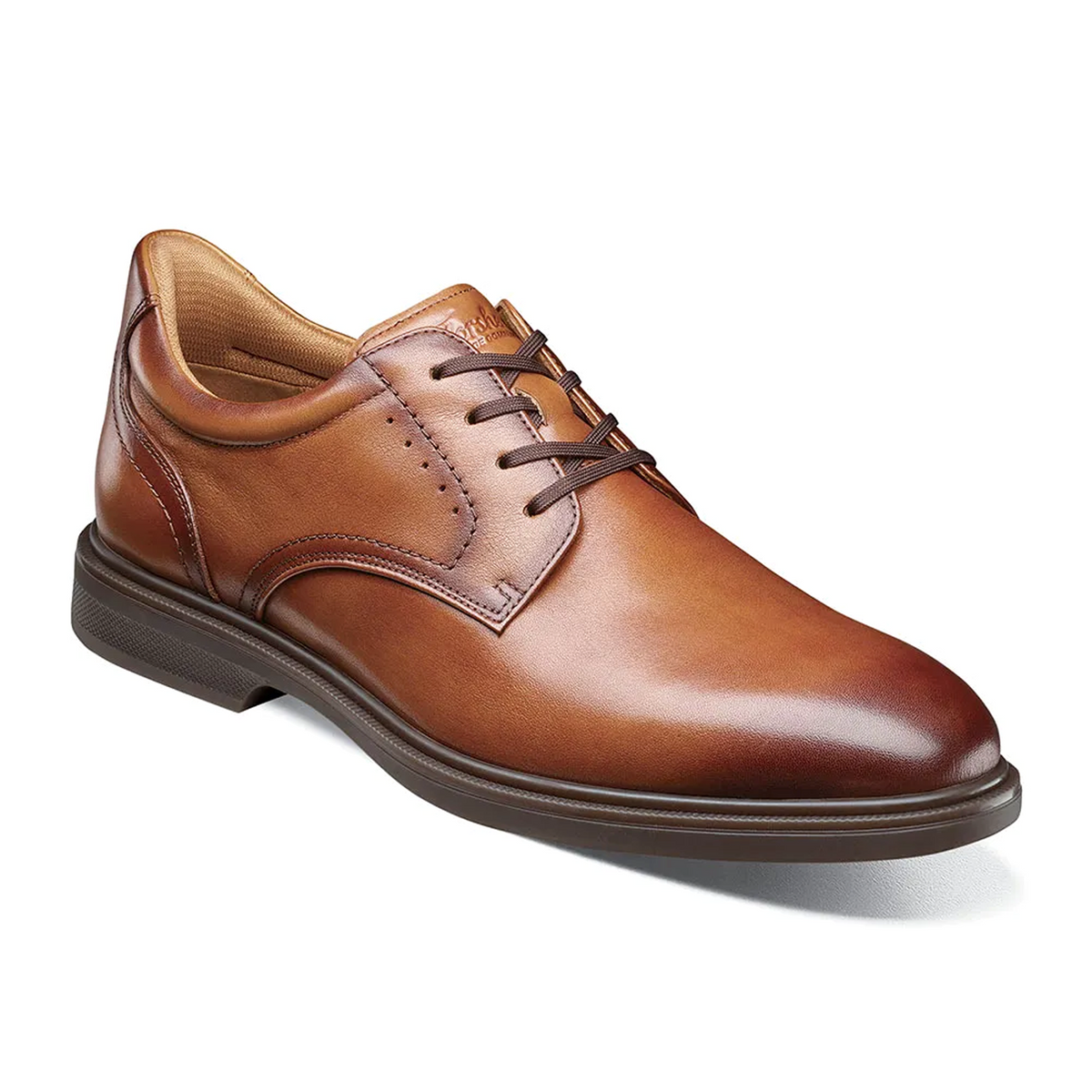 Florsheim Highrise Plain Toe Oxford Hands Free (Men) - Cognac Smooth Dress-Casual - Oxford - The Heel Shoe Fitters
