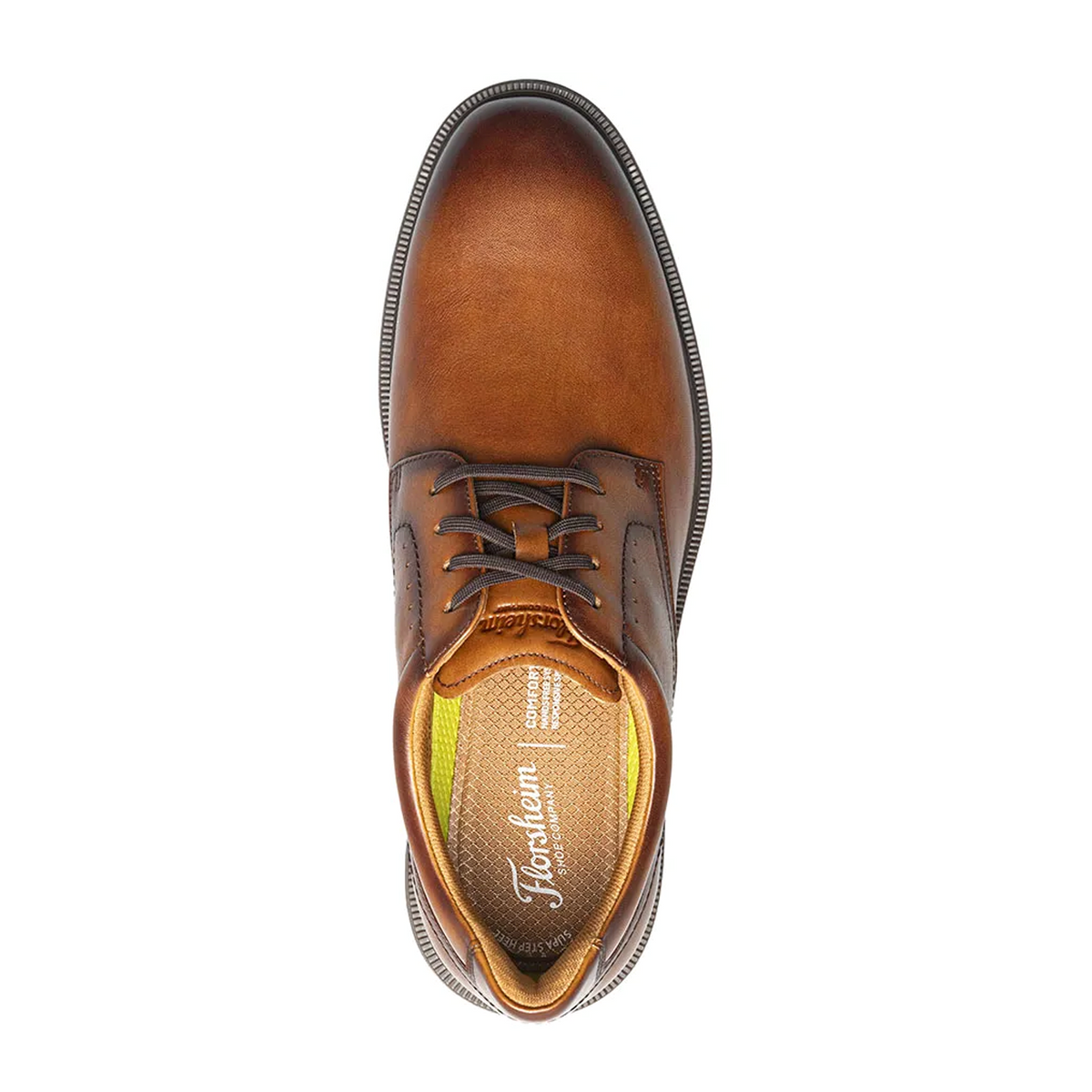 Florsheim Highrise Plain Toe Oxford Hands Free (Men) - Cognac Smooth Dress-Casual - Oxford - The Heel Shoe Fitters