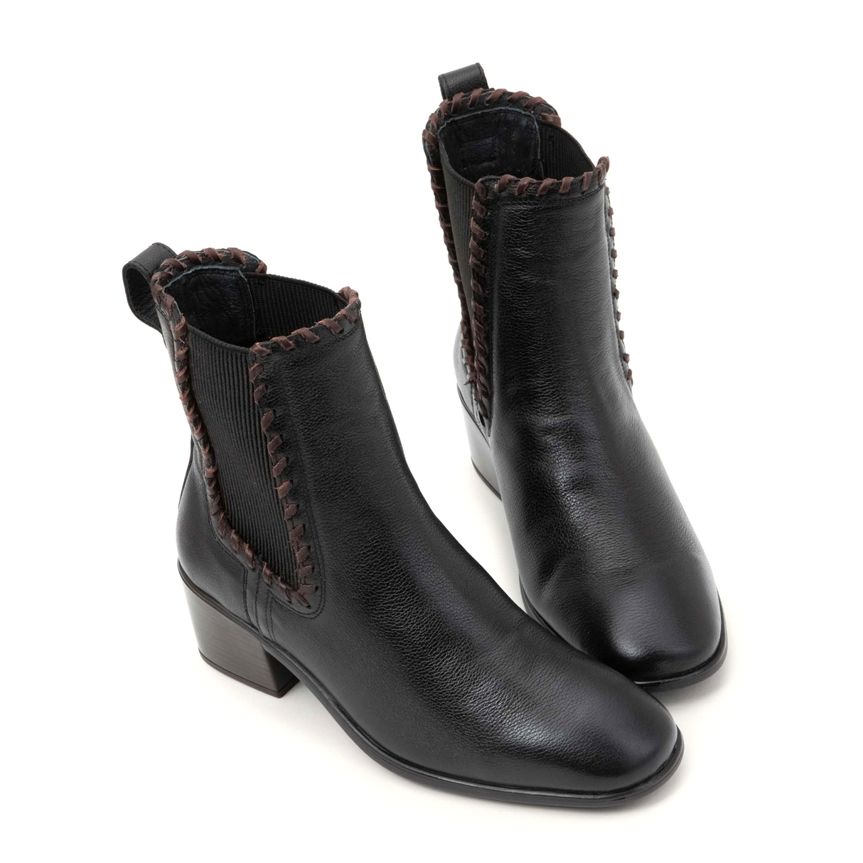 Naot Tradition Heeled Chelsea Boot (Women) - Soft Black Leather Boots - Casual - Mid - The Heel Shoe Fitters