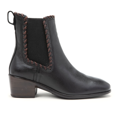 Naot Tradition Heeled Chelsea Boot (Women) - Soft Black Leather Boots - Casual - Mid - The Heel Shoe Fitters