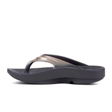 Oofos OOlala Luxe Sandal (Women) - Black/Latte Sandals - Thong - The Heel Shoe Fitters