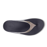 Oofos OOlala Luxe Sandal (Women) - Black/Latte Sandals - Thong - The Heel Shoe Fitters