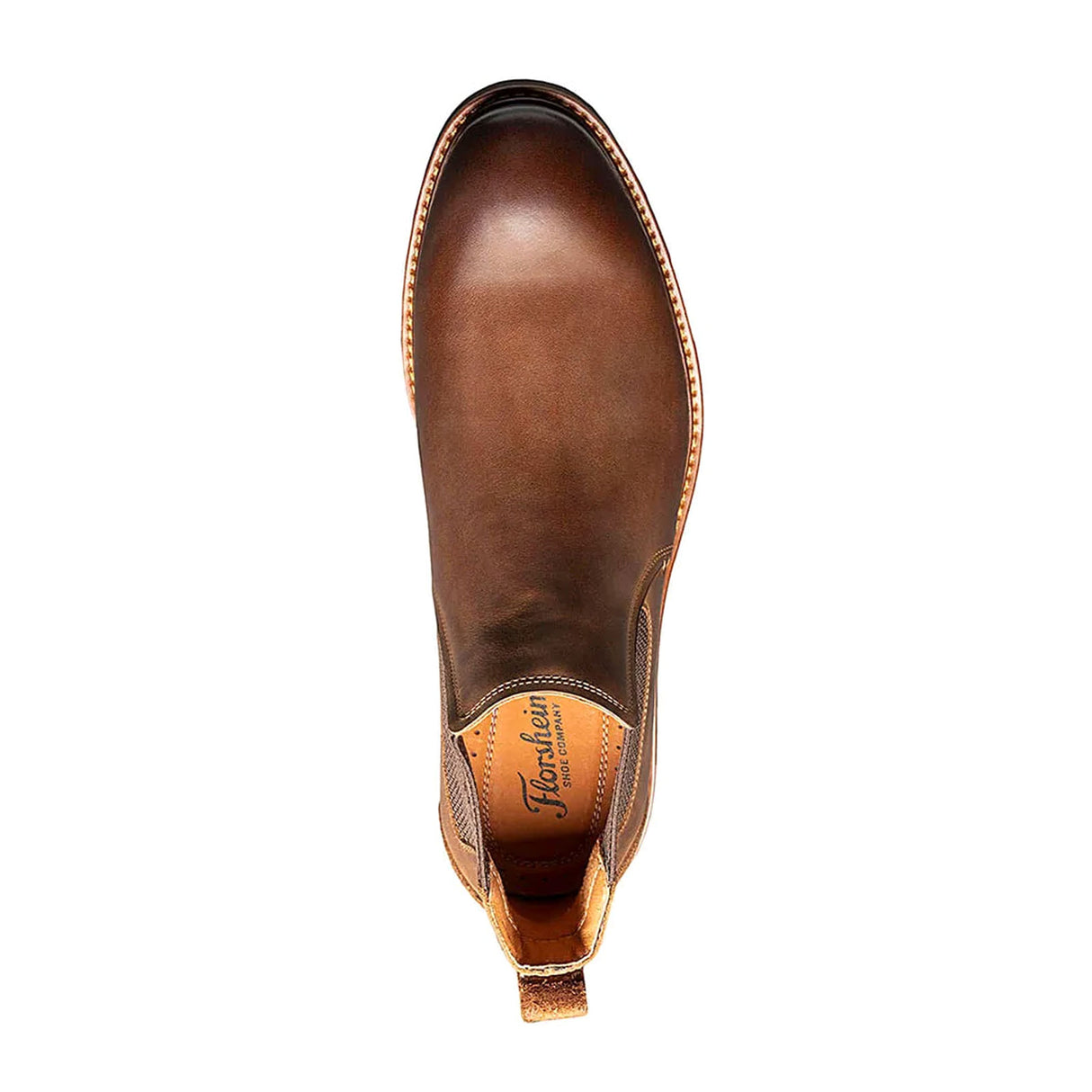 Florsheim Lodge Plain Toe Gore Boot (Men) -  Brown Crazy Horse Boots - Fashion - Chelsea - The Heel Shoe Fitters