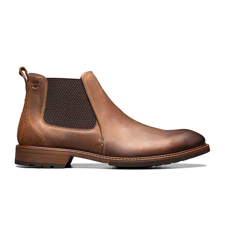 Florsheim Lodge Plain Toe Gore Boot (Men) -  Brown Crazy Horse Boots - Fashion - Chelsea - The Heel Shoe Fitters