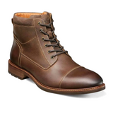 Florsheim Lodge Cap Toe Lace Up Boot (Men) - Brown Crazy Horse Boots - Fashion - Ankle Boot - The Heel Shoe Fitters