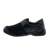 Drew Antwerp Slip On (Women) - Black Stretch Leather Dress-Casual - Slip Ons - The Heel Shoe Fitters