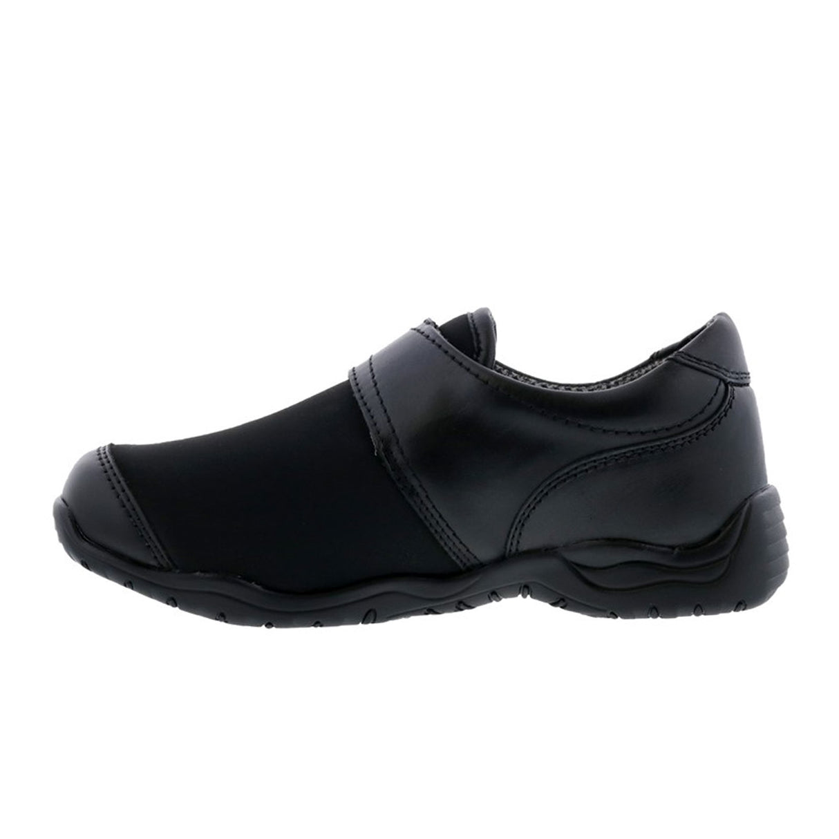 Drew Antwerp Slip On (Women) - Black Leather/Stretch Dress-Casual - Slip Ons - The Heel Shoe Fitters