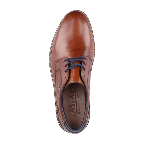 Rieker Dustin 14402-24 Oxford (Men) - Peanut/Pazifik Dress-Casual - Oxfords - The Heel Shoe Fitters