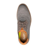 Florsheim Vibe Knit Plain Toe Oxford (Men) - Gray Knit/Nubuck with White Sole Dress-Casual - Oxfords - The Heel Shoe Fitters