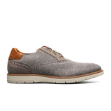 Florsheim Vibe Knit Plain Toe Oxford (Men) - Gray Knit/Nubuck with White Sole Dress-Casual - Oxfords - The Heel Shoe Fitters