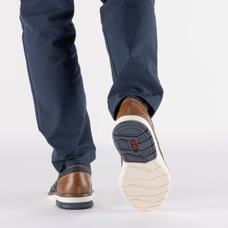Rieker Dustin 25 Loafer (Men) - Kobalt/Amaretto/Ozean Dress-Casual - Loafer - The Heel Shoe Fitters