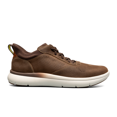 Florsheim Fleet Perf Toe Elastic Lace Sneaker (Men) - Brown Dress-Casual - Slip On - The Heel Shoe Fitters