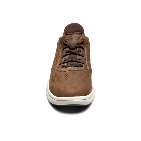 Florsheim Fleet Perf Toe Elastic Lace Sneaker (Men) - Brown Dress-Casual - Slip On - The Heel Shoe Fitters