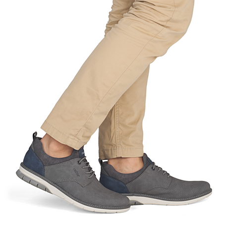 Rieker Dustin 50 Lace Up (Men) - Cenere/Denim/Rauch Dress-Casual - Oxford - The Heel Shoe Fitters