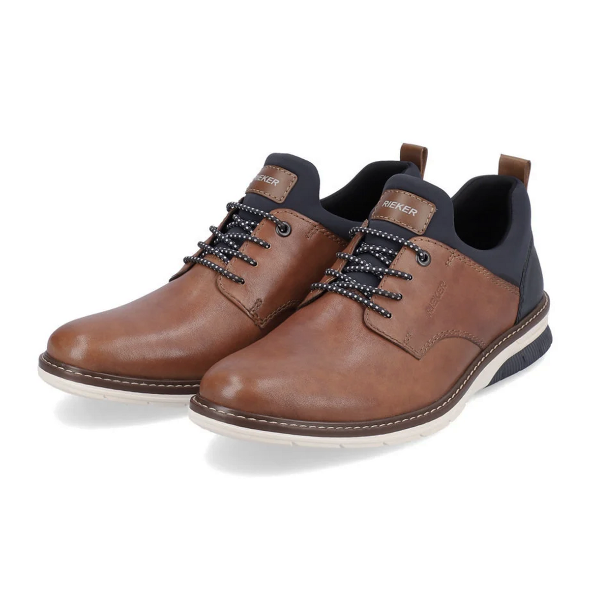 Rieker Dustin 54 Slip On (Men) - Nuss/Lake/Navy/Amaretto Dress-Casual - Oxford - The Heel Shoe Fitters