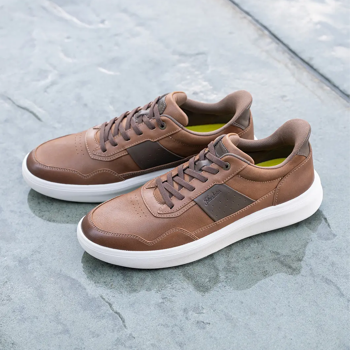 Florsheim Crosstour Causal Lace Up Hand Free (Men) - Cognac/Brown/White Sole Athletic - Casual - Lace Up - The Heel Shoe Fitters