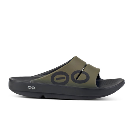 Oofos OOahh Sport Slide Sandal (Unisex) - Tactical Green Sandals - Slide - The Heel Shoe Fitters